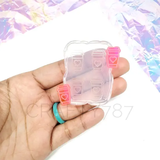 Coffee Cup Stud Earring Mold (A4) {1}