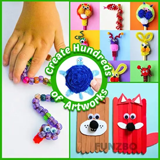 Arts and Crafts Supplies for Kids - Crafts for Kids ages 4-8, Kids Crafts, Preschool Learning Activities, School Kindergarten Art Project, Birthday Gift, Craft Kits for Girls Age 4-6, 6-8, 8-12 {2}
