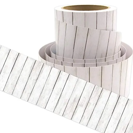 White Wood Bulletin Board Border - Straight Border Trim for Classroom Decoration, 36ft {2}