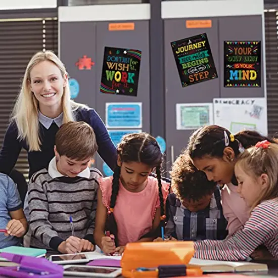 13 Pieces Motivational Posters for Classroom - Laminated Inspirational Posters and Bulletin Board Set with Quotes, Welcome Sign for Teachers, Students, School Counselors, Home, and Office {5}