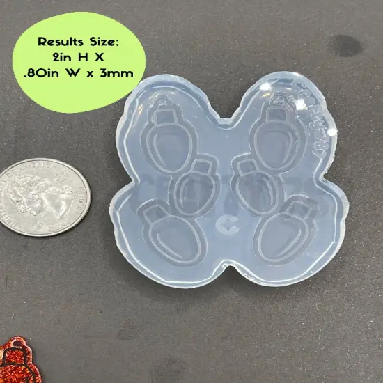 Christmas Bulbs Dangle Earring Silicone Mold(C15) {2}