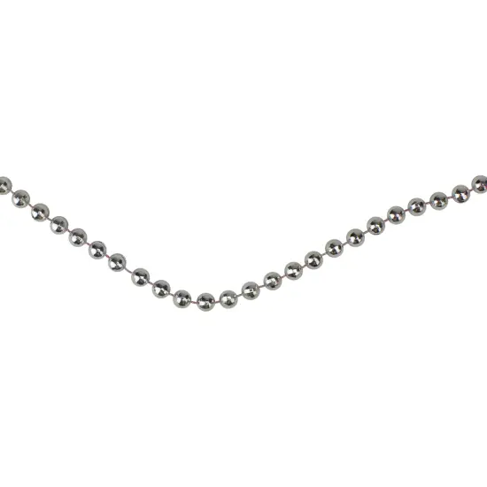 Northlight Metallic Beaded Commercial Christmas Garland - 66' x .15" - Silver - Unlit {1}
