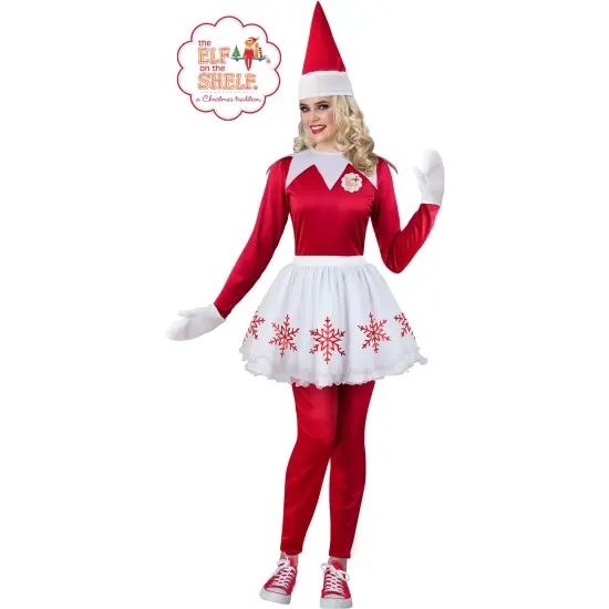 Fun World The Elf on the Shelf Woman's Christmas Costume - Large Red {6}