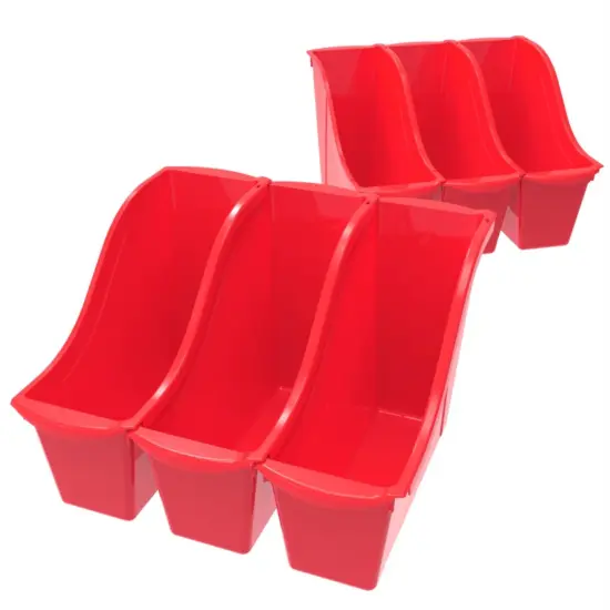 Small Book Bin, Red (Case of 6) {1}