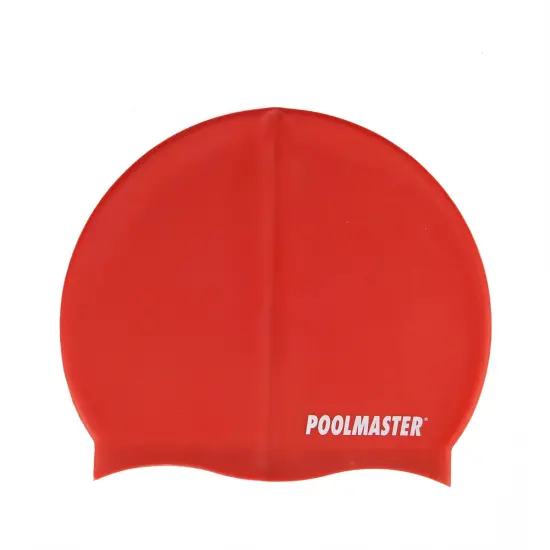 Swim Central 8.5" Red Solid Swim Cap for Swimming Pools and Spas for Teens and Adults {1}