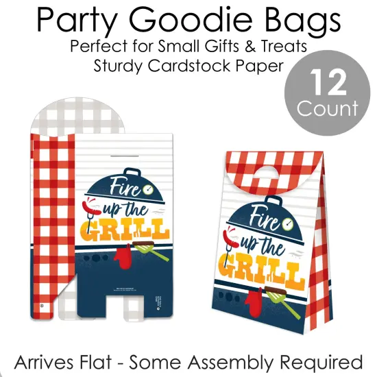 Big Dot of Happiness Fire Up the Grill - Summer BBQ Picnic Gift Favor Bags - Party Goodie Boxes - Set of 12 {7}