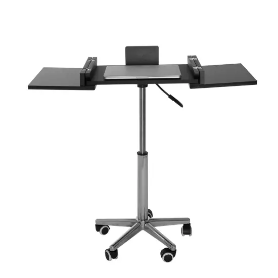 Techni Office Solutions 35.75" Black Durable Folding Table Laptop Cart {3}