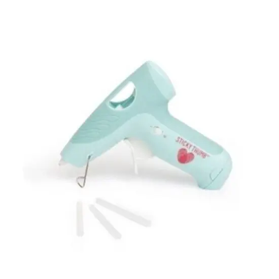 American Crafts 340278 Sticky Thumb Cordless Mini Hot Glue Gun-Blue and Sticks (4 pieces pack (gun and 3 sticks) ) {4}