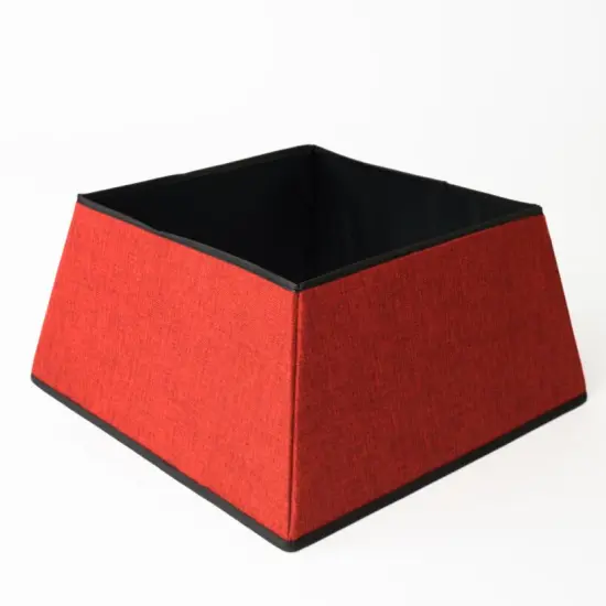 Northlight 19" Red with Black Trim Square Christmas Tree Collar {1}