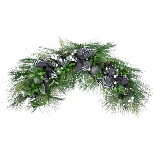 Northlight Real Touch&trade; Winter Foliage and Berries Artificial Christmas Swag - 36" - Unlit Green {1}