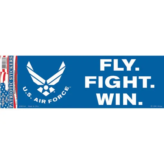 BM0164 Blue U.S. Air Force "FLY. FIGHT. WIN." Sticker (3.5x10'') {1}