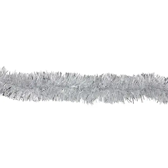Northlight Shiny Silver Christmas Garland - 12' x 2.25" - Unlit {1}