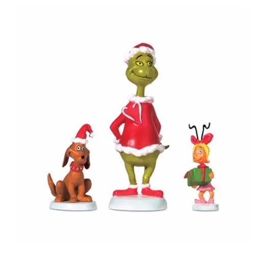 Department 56 Department 56 Dr Seuss Grinch, Max and Cindy-Lou Who Christmas Figure Set #804152 Multi {1}