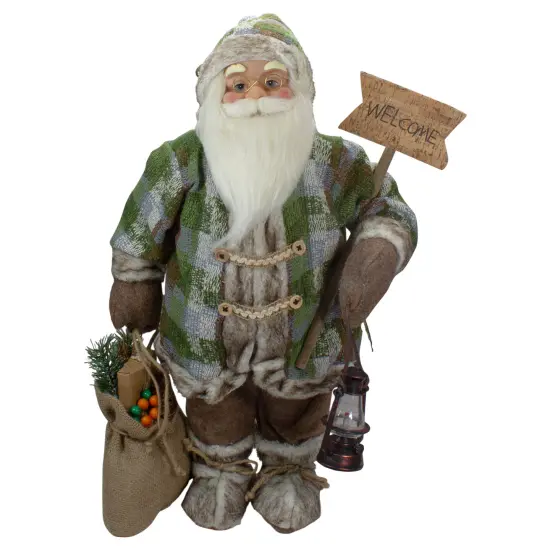 Northlight Standing Welcome Santa Christmas Figure - 24" Brown {1}