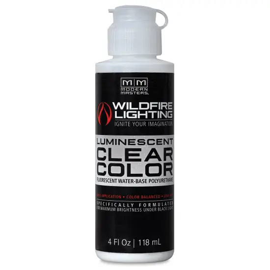 Wildfire Invisible Clear Color Luminescent Polyurethane Paint - Golden Yellow, Flat, 4 oz Bottle {1}