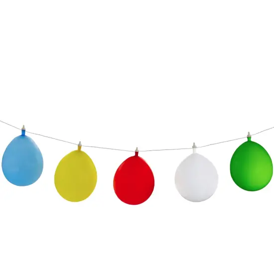Northlight LED Inflatable Balloon Patio Light Set - Multi-Color - 10' Clear Wire - 10ct {5}
