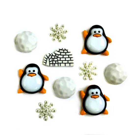 Buttons Galore Penguin Pals Christmas Craft Buttons - 30 Sewing & Craft Buttons {1}