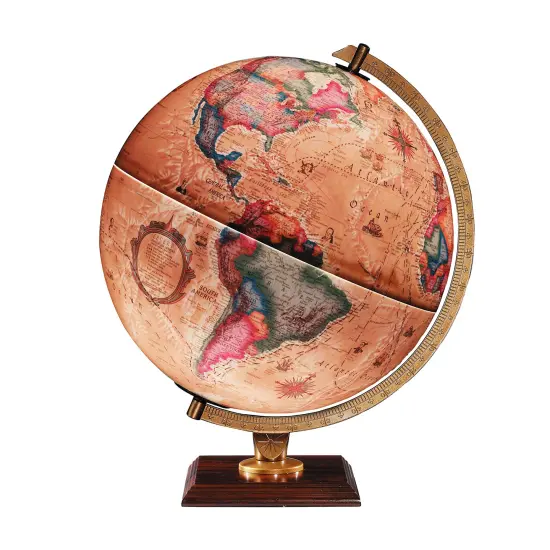 Carlyle 12" Diameter Antique Ocean Illuminated World Globe {2}