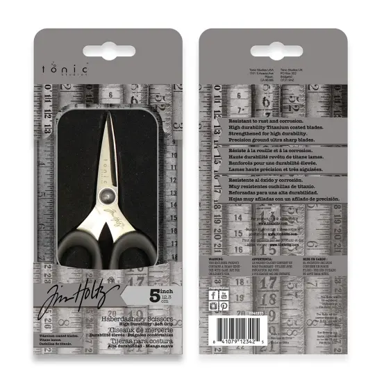 Tim Holtz 5" Haberdashery Snip Sewing Scissors, Professional Grade All Purpose Scissors for Cutting Fabric, Crafting and Sewing {4}