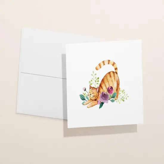 Twigs Paper - Assorted Cat Greeting Cards - Stationery Cards with Envelopes - Thank You Card - Blank Note Cards - Greeting Cards for All Occasions - Made in USA (5.5 x 4.25, Set of 12) {3}