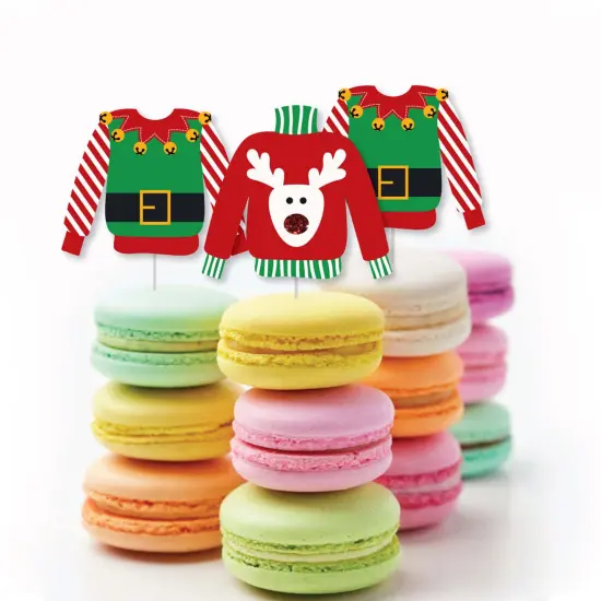 Big Dot of Happiness Ugly Sweater - DIY Shaped Holiday and Christmas Paper Cut-Outs - 24 Count {4}