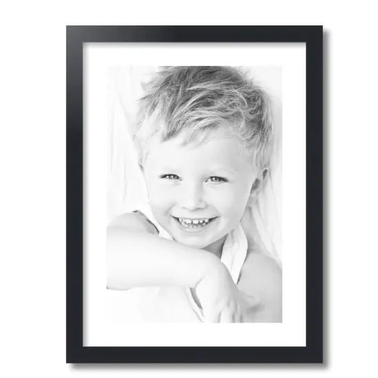 ArtToFrames 17x23" Matted Picture Frame with 13x19" Single Mat Photo Opening Framed in 1.25" Black and 2" Mat (FWM-3926-17x23) {4}