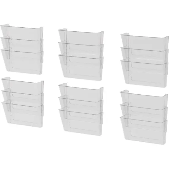 Storex Wall Files, 3-Pack, Legal, Clear (Case of 6 packs) {1}