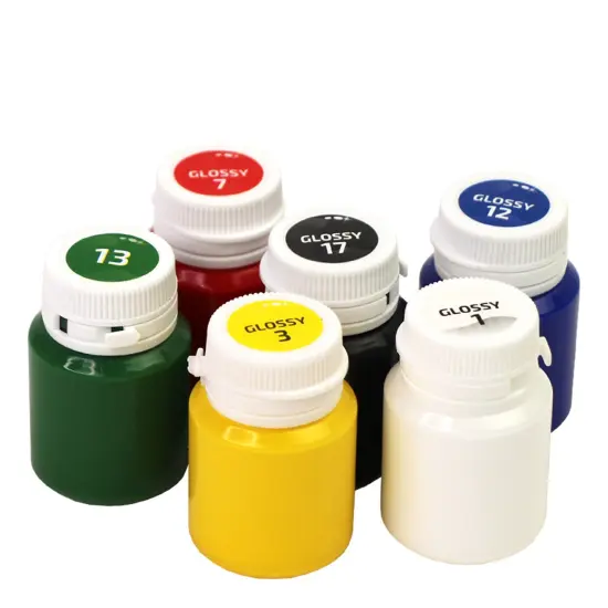 Glossy Acrylic paint for decor set, 6*20ml ROSA TALENT {3}