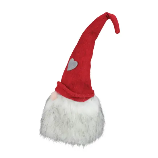 Northlight Gnome with Bendable Felt Hat with Heart Accent Christmas Decoration - 21" White {3}
