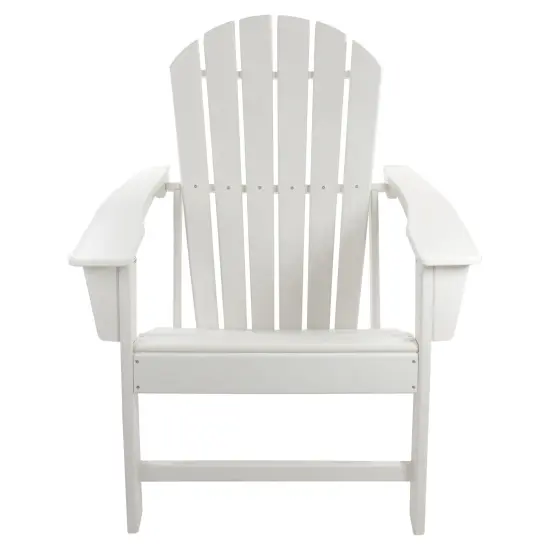 Northlight All Weather Recycled Plastic Outdoor Adirondack Chair, White {1}