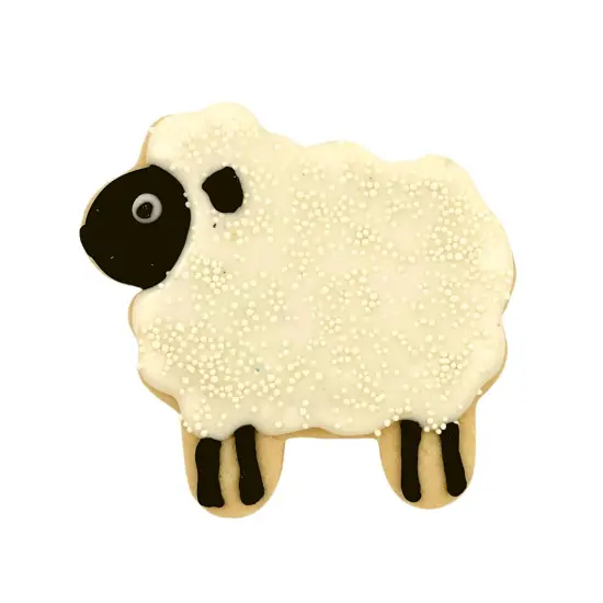 Fluffy Sheep Cookie Cutter 3.75 in B1541, CookieCutter.com, Tin Plated Steel, Handmade in the USA {3}