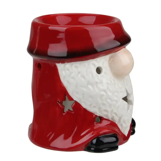 Northlight Ceramic Christmas Star Gnome Tealight Candle Holder - 4.75 - Red {3}