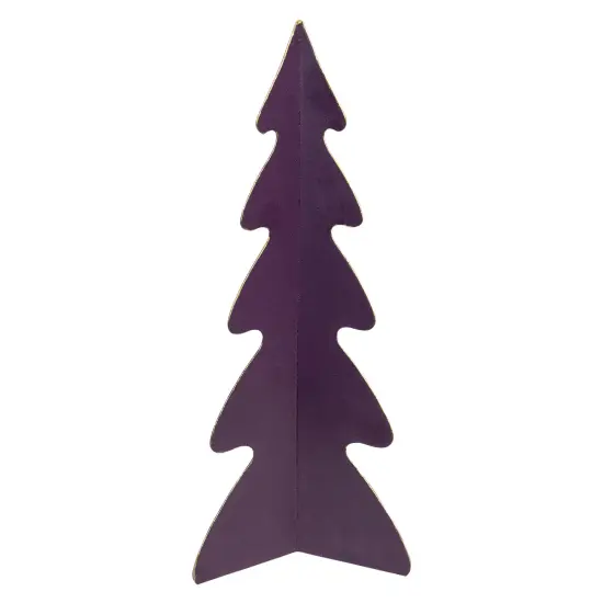 Northlight Triangular Christmas Tree with Curved Edges Decoration - 12" - Purple {1}