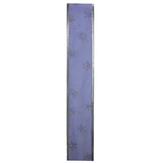 Northlight Blue and Silver Glitter Snowflakes Christmas Wired Craft Ribbon 2.5" x 10 Yards {3}