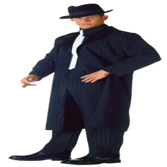 The Costume Center Navy Blue Pinstripe Don Adult Halloween Costume {1}