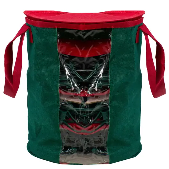Northlight 12&rdquo; Red and Green Christmas Light Storage Organizer with Clear Window {1}