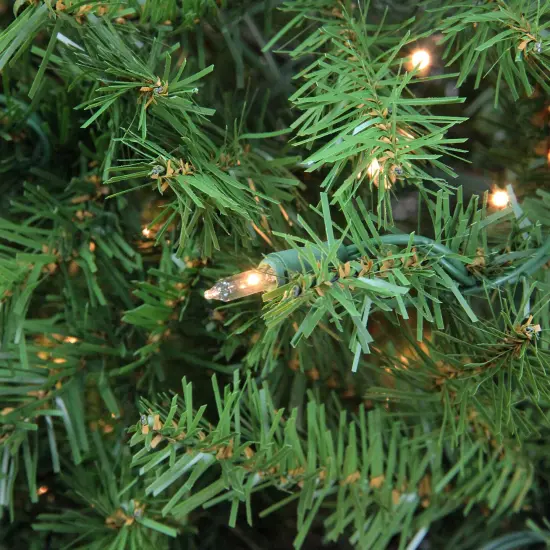 Northlight 6.5' Pre-Lit Full Artificial Northern Pine Christmas Tree - Clear Lights Green {3}