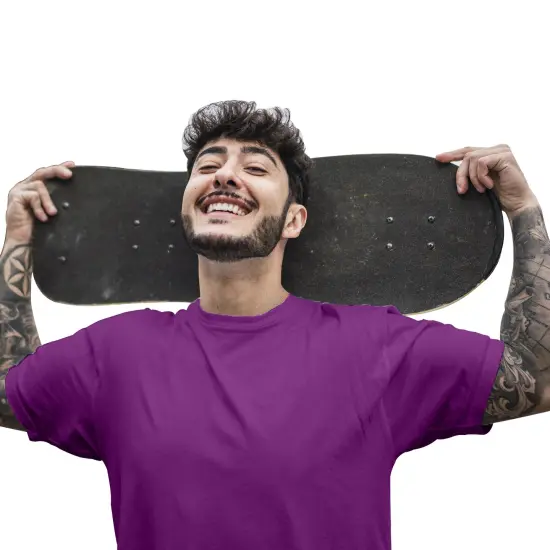 Basic Unisex Short Sleeve Crew Classic Fit Tees | RADYAN&reg; Orange {3}