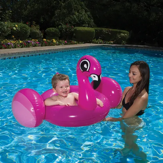 Swim Central 30" Inflatable Pink Flamingo Pre Swimmer Baby Rider Swimming Pool Float {3}