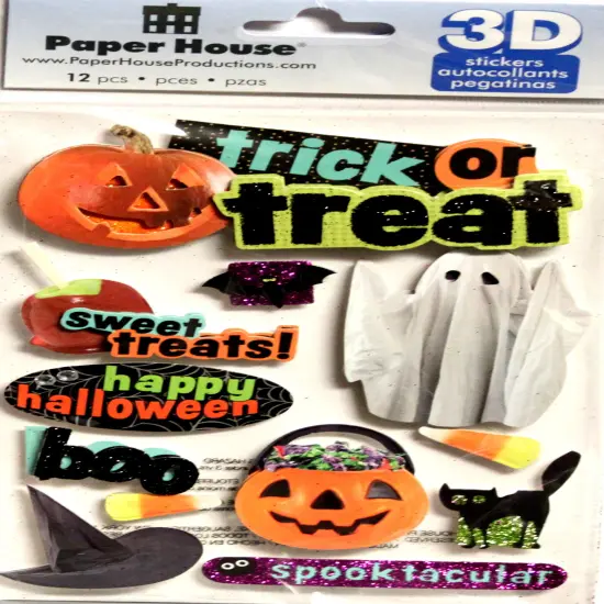 Paper House Trick or Treat Dimensional Stickers {1}