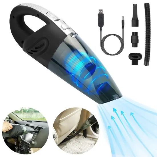 Car Vacuum Cleaner - Cordless Handheld with 4800PA Suction- Wet and Dry Use with 3 Accessories and Filter {1}