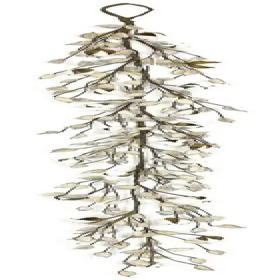 Select Artificials 5' x 5" White and Brown Cotton with Pod Artificial Christmas Garland - Unlit {1}