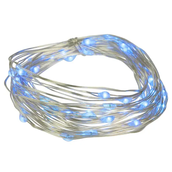 Northlight Micro Fairy Christmas Lights - Blue LED - 16' Copper Wire - 50ct {3}