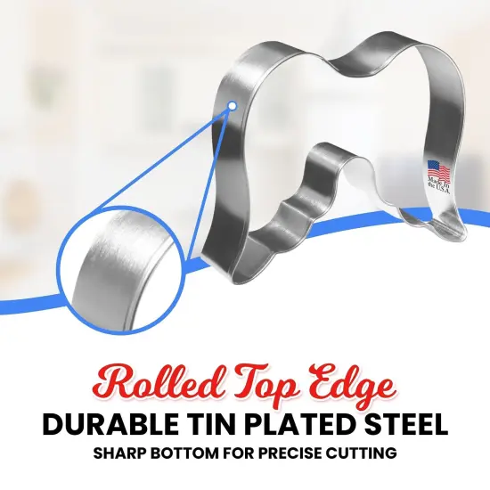 Angel Wings Cookie Cutter 4 in B1566, CookieCutter.com, Tin Plated Steel, Handmade in the USA {4}