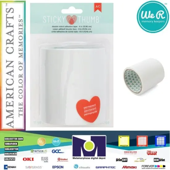 Sticky Thumb Double-Sided Tape 11 Yards-Clear, 4" - 60000357 {1}