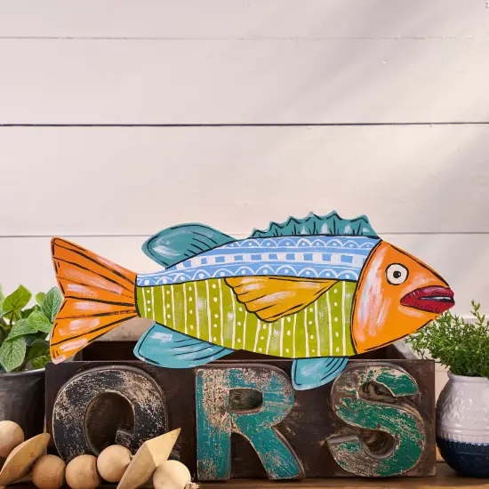 23 in. Unfinished Wooden Bass Fish {5}