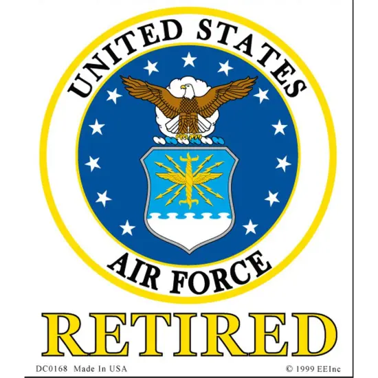 United States Air Force Retired Sticker 3-1/4" {1}