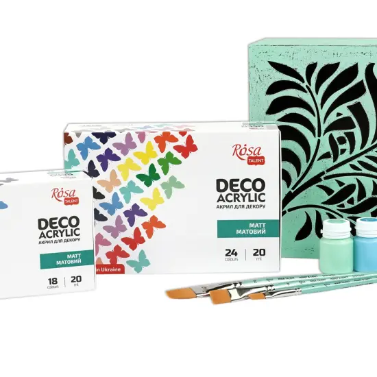 Matt Acrylic paint for decor set, 24*20ml ROSA TALENT {2}