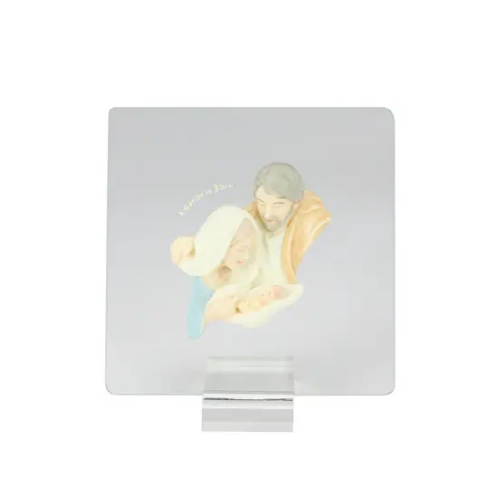Roman 6.5" Yellow and Beige Holy Family 3-Dimensional Plaque {1}