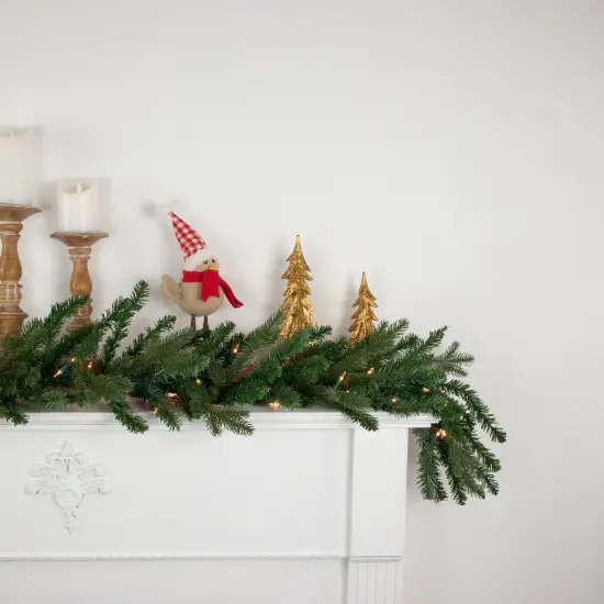 Northlight Real Touch&trade; Pre-Lit Grande Spruce Artificial Christmas Garland - 9' x 14" - Clear Lights Green {4}